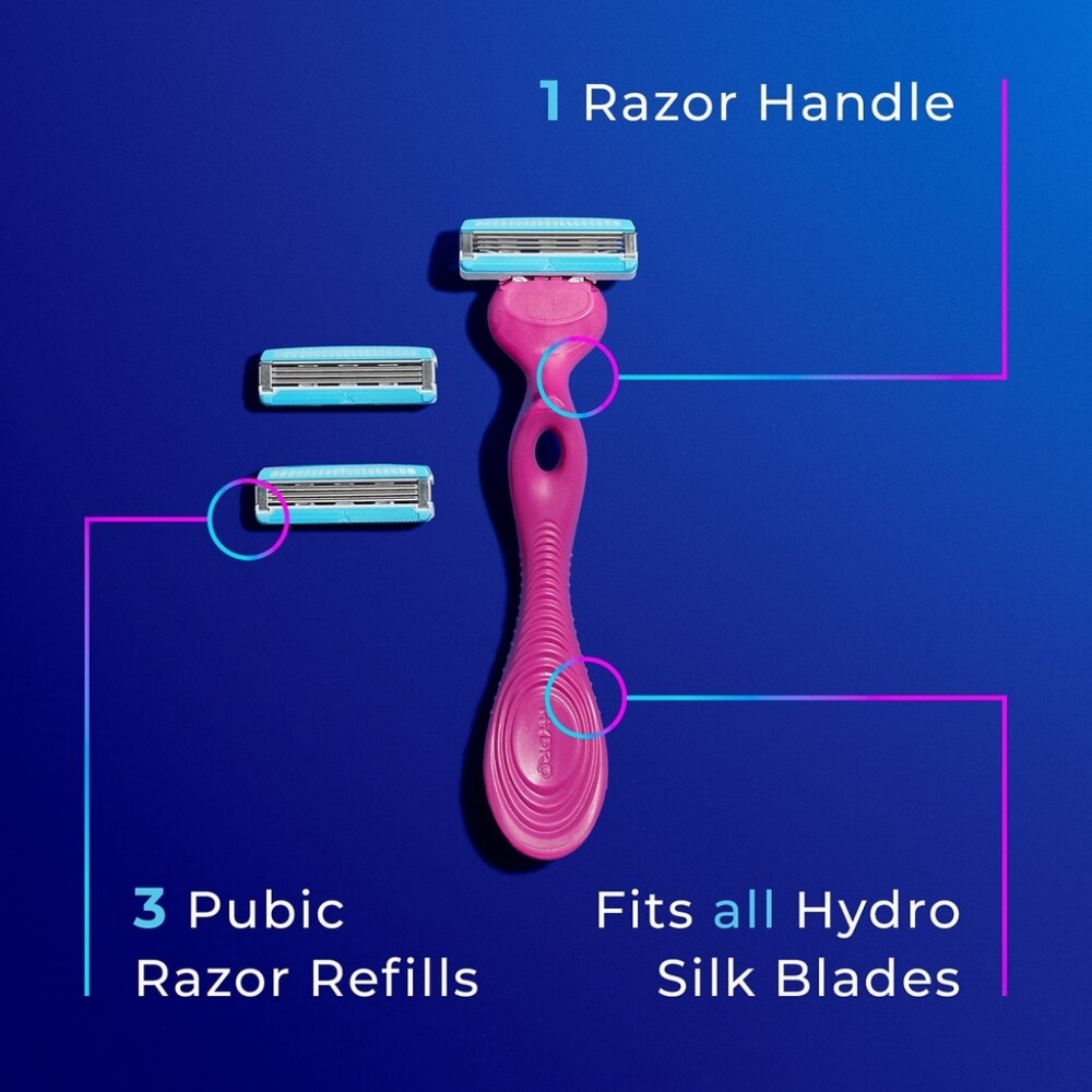🐢2/$15 Schick Hydro Silk 3-Blade Razor + 3 Razor Blade Refills - Picture 9 of 13